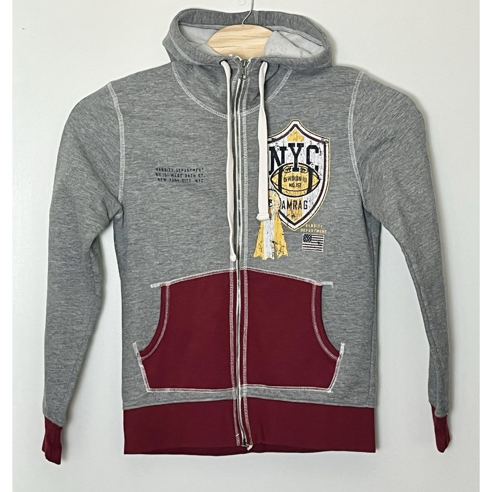 Vintageβ American Rag Cie Hoodie Men's Medium Gray Y2K New York Rugby Preppy Bro